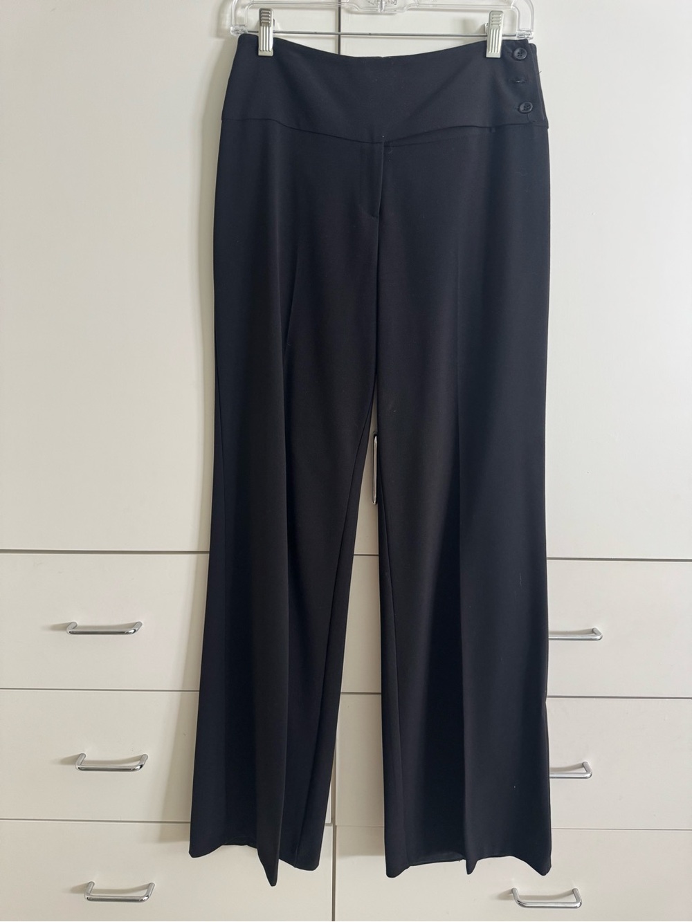 Margaret M Black Wide-Leg Dress Pants